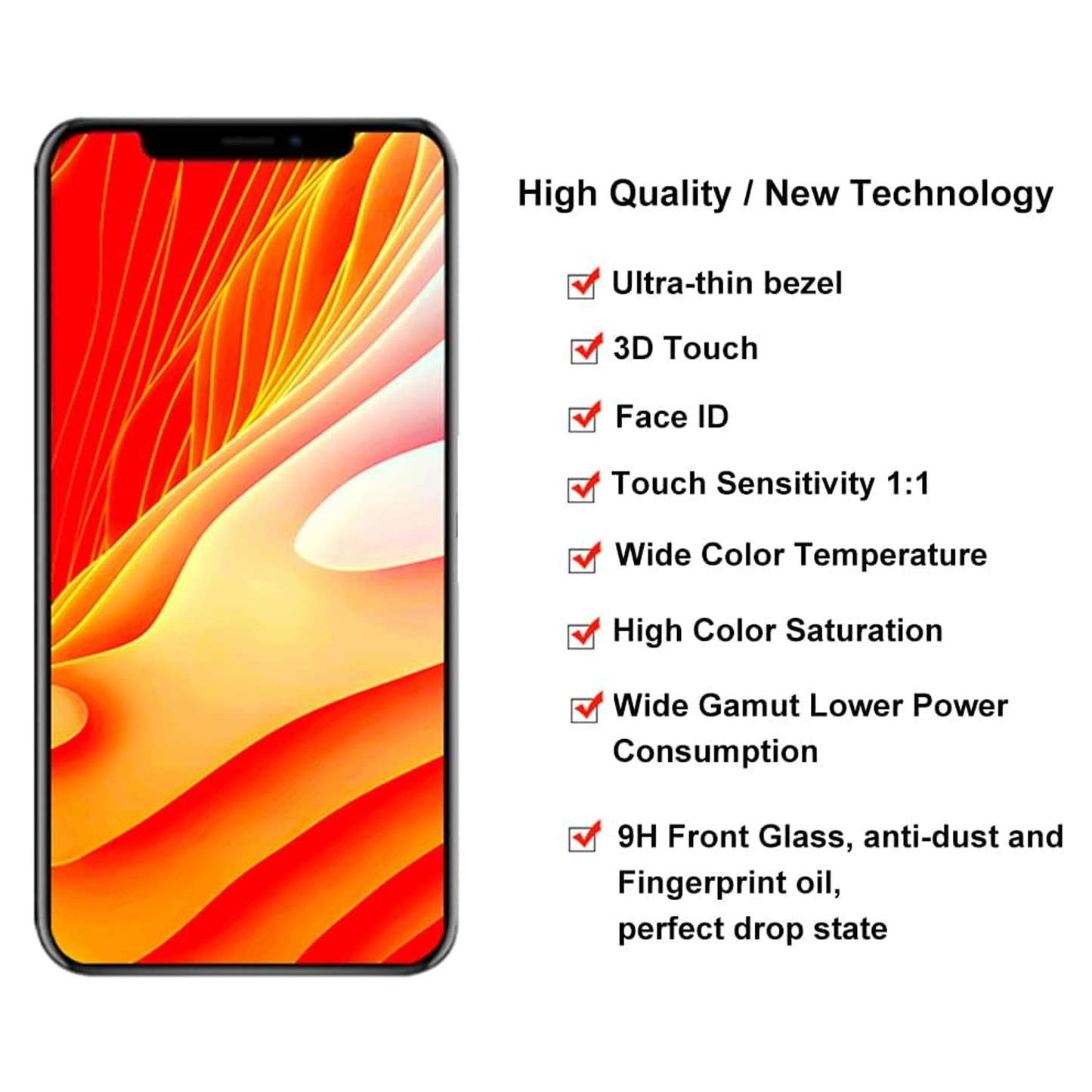 for iPhone XR Screen Replacement 6.1 inch,LCD Display Touch Screen Digitizer Assembly with Repair Tools, Compatible with Model A1984, A2105, A2106, A2108